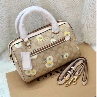 Coach Signature Rowan Satchel Daisy Print