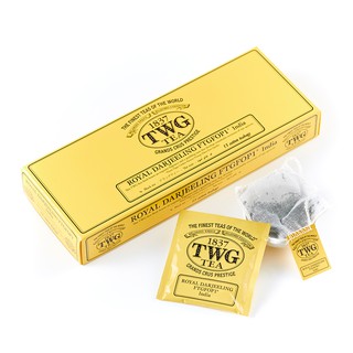 TWG Tea | Royal Darjeeling FTGFOP1 | Black Tea Blend | Cotton Teabag Box 15 Teabags / ชา ทีดับเบิ้ลยูจี ชาดำ ดาร์จิลิ่ง