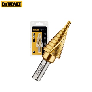 DEWALT ดอกสว่านขั้นบันไดชุบไทเทเนียม DT90246-QZ Step Bit Titanium 4-22mm. Round Shank