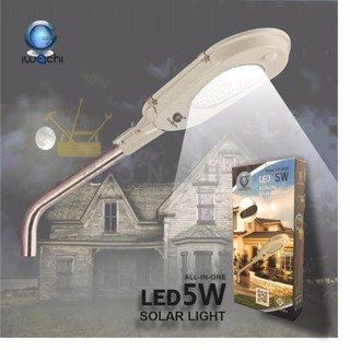 IWACHI โคมไฟถนน LED โซล่าร์เซลล์ พลังงานแสงอาทิตย์ SOLAR CELL STREET LIGHT 5W กันน้ำ ทนทานทุกสภาพอากาศ