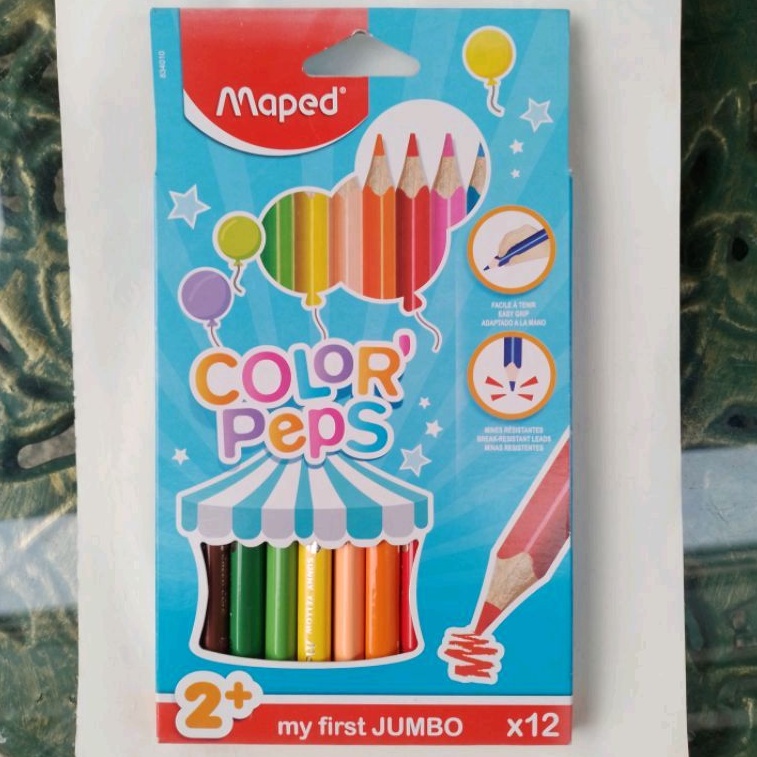 ดินสอสีไม้ Maped Color Prps ขนาดใหญ่ Jumbo 12 สี