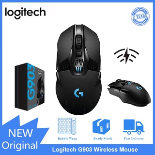 Logitech G903 LIGHTSPEED Wireless Gaming Mouse Hero 16000DPI RGB Lightweight Two-Handed Gaming Mouse with Programmable Buttons (เมาส์เกมมิ่ง)