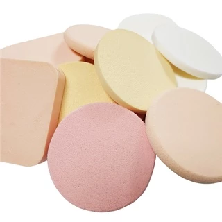 Powder Puffพัฟแต่งหน้า คละสี คละไซส์ MCZแพ็ค 100ชิ้น สินค้าไม่ผ่าน QC ผลิตจากโรงงาน สินค้ามือ1