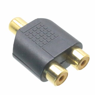 RCA Y-Splitters RCA Phono Female Jack to 2 RCA Phono Female Plugs Connector AV Audio/Video Adapter #