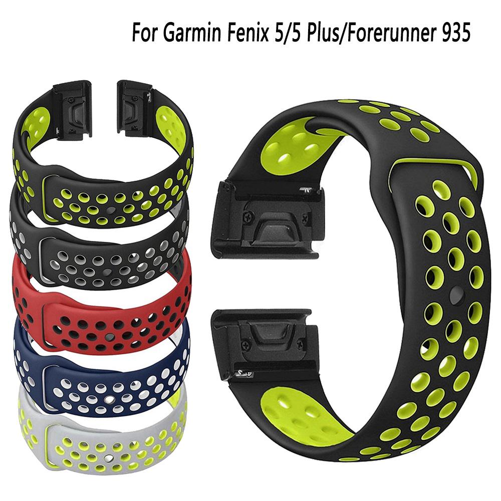 สายนาฬิกาข้อมือซิลิโคน 22 มมสำหรับ Garmin Fenix 5 / 5 Plus / Forerunner 935