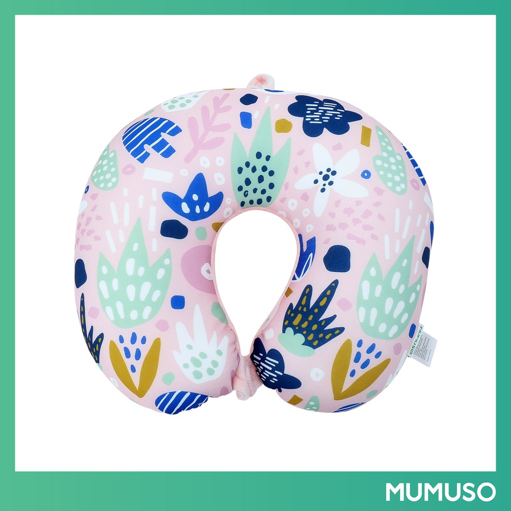 หมอนรองคอ U-Shaped Micro Bead Neck Pillow-Strelitzia/Beige