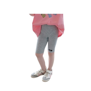 PRETTY BABY🧸พร้อมส่ง🧸กางเกงเด็กผู้หญิง กางเกงเลกกิ้งสามส่วน(สีพื้นพาสเทล)ผ้านุ่ม 091