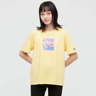 Uniqlo เสื้อยืดแขนสั้น พิมพ์ลายไข่แดง Sanrio UT (Sanrio) สําหรับผู้หญิง 448775 Uniqlo