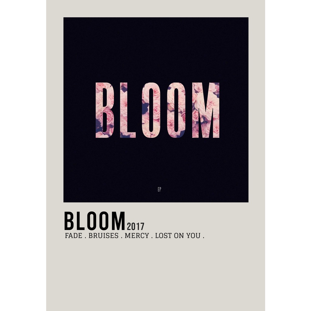 ฝาครอบโปสเตอร์ Bloom โดย Lewis Capaldi สําหรับห้อง/บาร์เบอร์ยิม