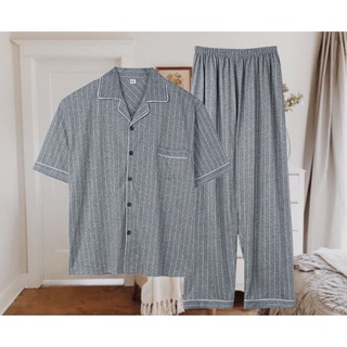 🔅มีหลายลายให้เลือก 👕👖ชุดนอนแขนสั้น-ขายาว ปกเชิ้ต ผ้าคอตตอนใส่สบายมาก ๆ