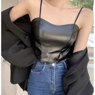 🌈🆕 เสื้อหนัง สายเดี่ยว Leather Faux เซ็กซี่แอบเทห์ เทรนด์มาใหม่ล่าสุด