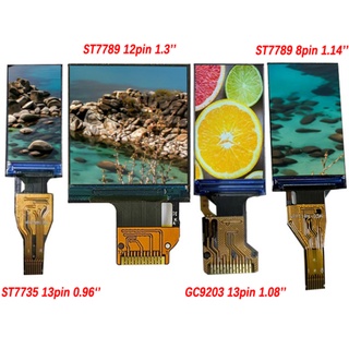 โมดูลหน้าจอ TFT LCD 0.96 นิ้ว 1.08 นิ้ว 1.14 นิ้ว 1.3 นิ้ว ST7735 ST7789 GC9203 ST7789