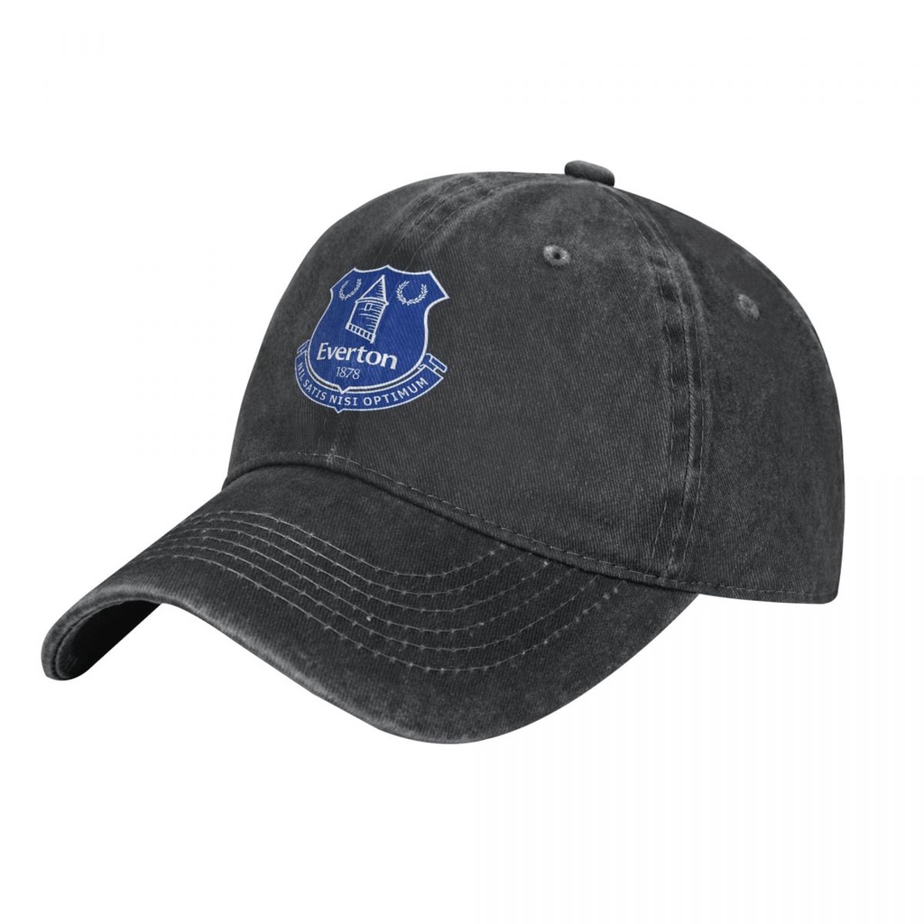 (พร้อมส่ง) หมวกแก๊ป ผ้าฝ้าย 100% ลายโลโก้ฟุตบอล Everton ทรงโค้ง เรียบง่าย สําหรับผู้ใหญ่ ทุกเพศ