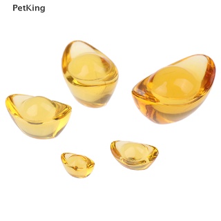 PetKing☀ 5Pcs Yuanbao Feng Shui Yuan Bao Ingot Lucky Home Blessing Decoration Ornament .