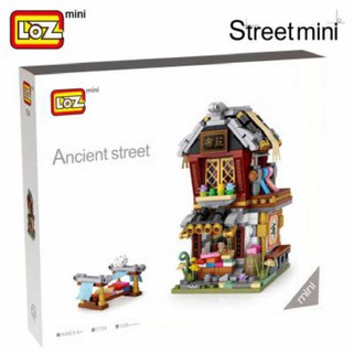 ตัวต่อ LOZ 1734  อาคารสไตล์จีน Clothes Shop จำนวนตัวต่อ 538 ชิ้น
