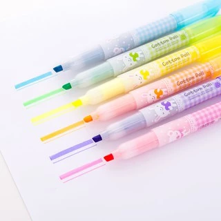 🖌ปากกาเน้นข้อความ ปากกาไฮไลท์ แห้งเร็ว(🎲สุ่มสี)เครื่องเขียน เน้นข้อความ ราคาส่ง