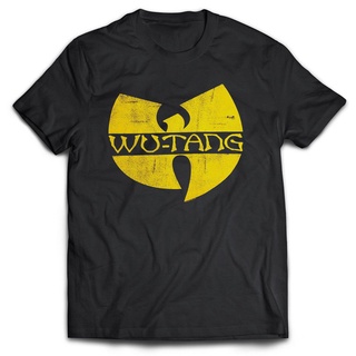 เสื้อผ้าฝ้ายแท้ ลายโลโก้ Nyc Wu Tang Clan สไตล์ฮาราจูกุ สีดํา แนวสตรีท