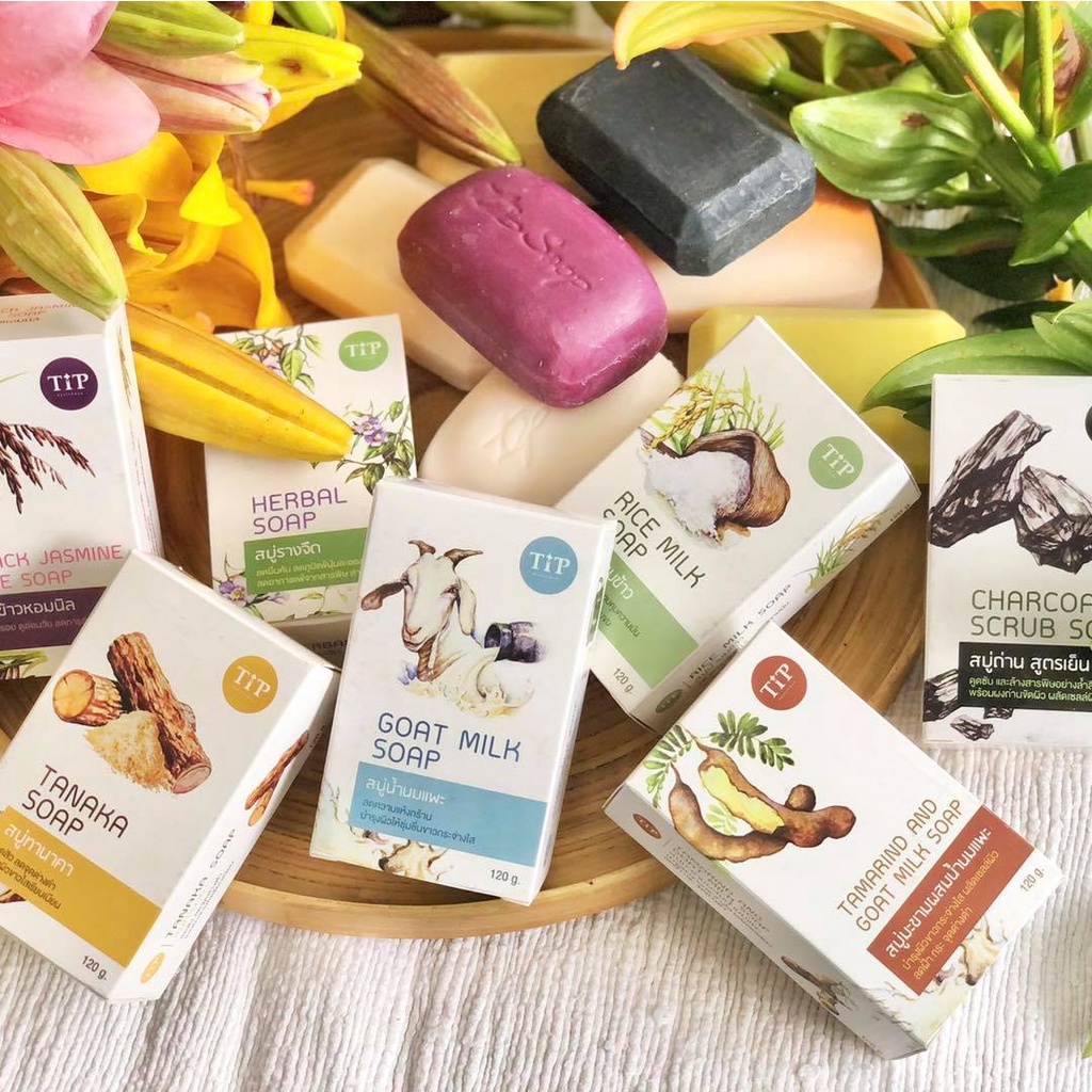 สบู่สมุนไพร Tipproduct  สบู่ทิพ ขนาด120กรัม รางจืด ทานาคา นมข้าว มะขามนมแพะ (OTOP อยุธยา) ราคา ถูกที่สุด ดีลบีเคเค แกลเลอรีภาพที่ 4