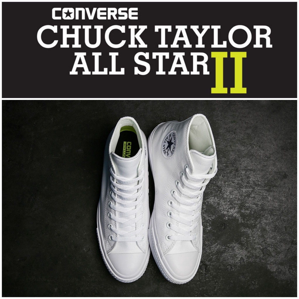 มาใหม่!! รองเท้าผ้าใบหุ้มส้น Converse Chuck Taylor All Star II-Low Top  ดีไซน์สวย พื้นนุ่ม อุปกรณ์ครบ