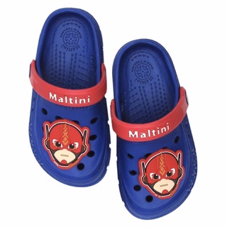 Maltini Super Heroes สีน้ำเงิน 501 มัลตินี่ ซุปเปอร์ฮีโร่ การ์ตูน รองเท้าเด็ก หัวปิด หัวโต