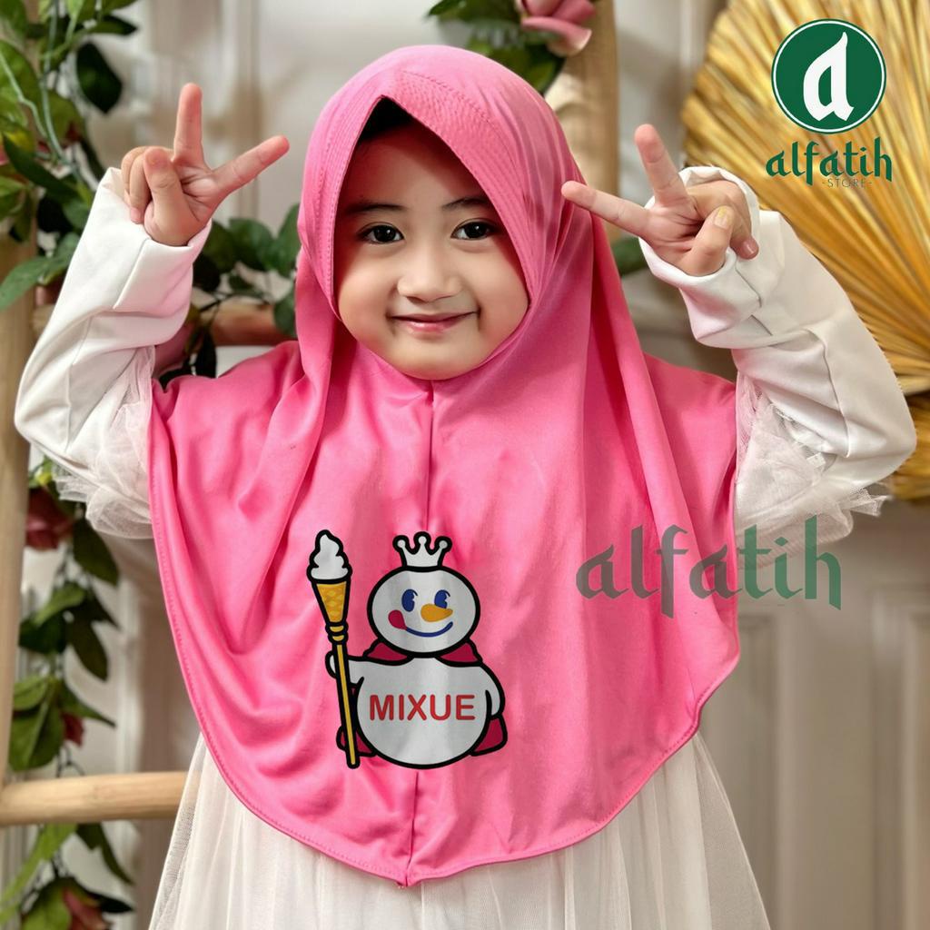 MIXUE HIJAB AGE 4-7 ปี / MIXUE HILDRENS HIJAB / MIXUE HIJAB CHILDRENS HIJAB CHARACTER MIXU BOBA JENY