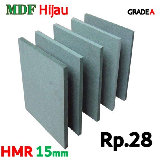 HIJAU HMR HMR HMR | กําหนดเอง 15 มม. สีเขียว MDF ราคา Rp. 28/ซม