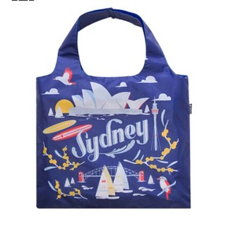 CS1987 (พร้อมส่ง) ถุงช้อปปิ้ง ลดโลกร้อน ลาย Sydney ถุงเก็บของ ถุงผ้าพับได้ กันน้ำ ซักได้ shopping bag durable waterproof