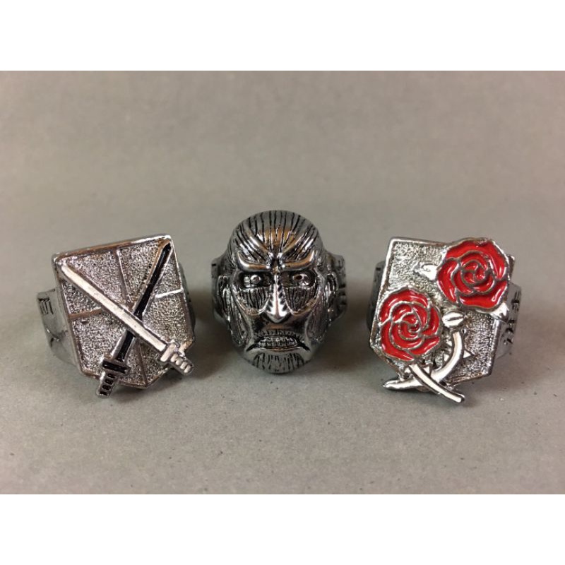 แหวน attack on titan ชุด 3 วง