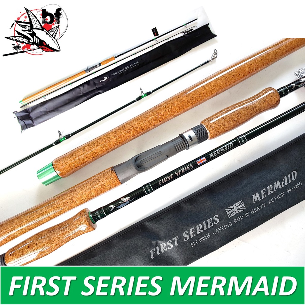 คันเบ็ด MERMAID FIRST SERIEs ก๊อกเคลือบอย่างดี รีซีท Fuji เวท 90-120 กรัม มีคันเบท และสปินนิ่ง แพ็คใส่กล่อง