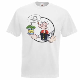 เสื้อยืดสีขาวผู้หญิง น่ารักตลกท็อปส์ Popeye กะลาสีฉันยัมสิ่งที่ฉันยํา! สุภาพบุรุษเสื้อยอดนิยม A)a