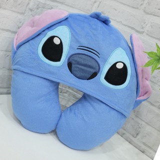 (ลิขสิทธิ์แท้ ส่งฟรี) หมอนรองคอ สติช Stitch ลีโล แอนด์ สติทช์ Lilo &amp; Stitch