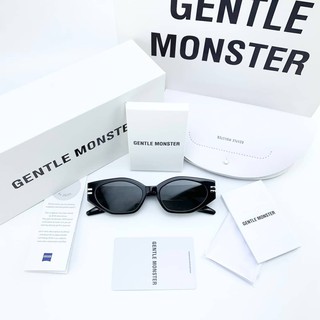 GENTLE MONSTER WOMENS BLACK GHOST 01 OVAL FRAME SUNGLASSES แว่นตากันแดด uv400 แบรนด์เจนเทิลมอนเสตอร์ เลนส์ทรงวงรี