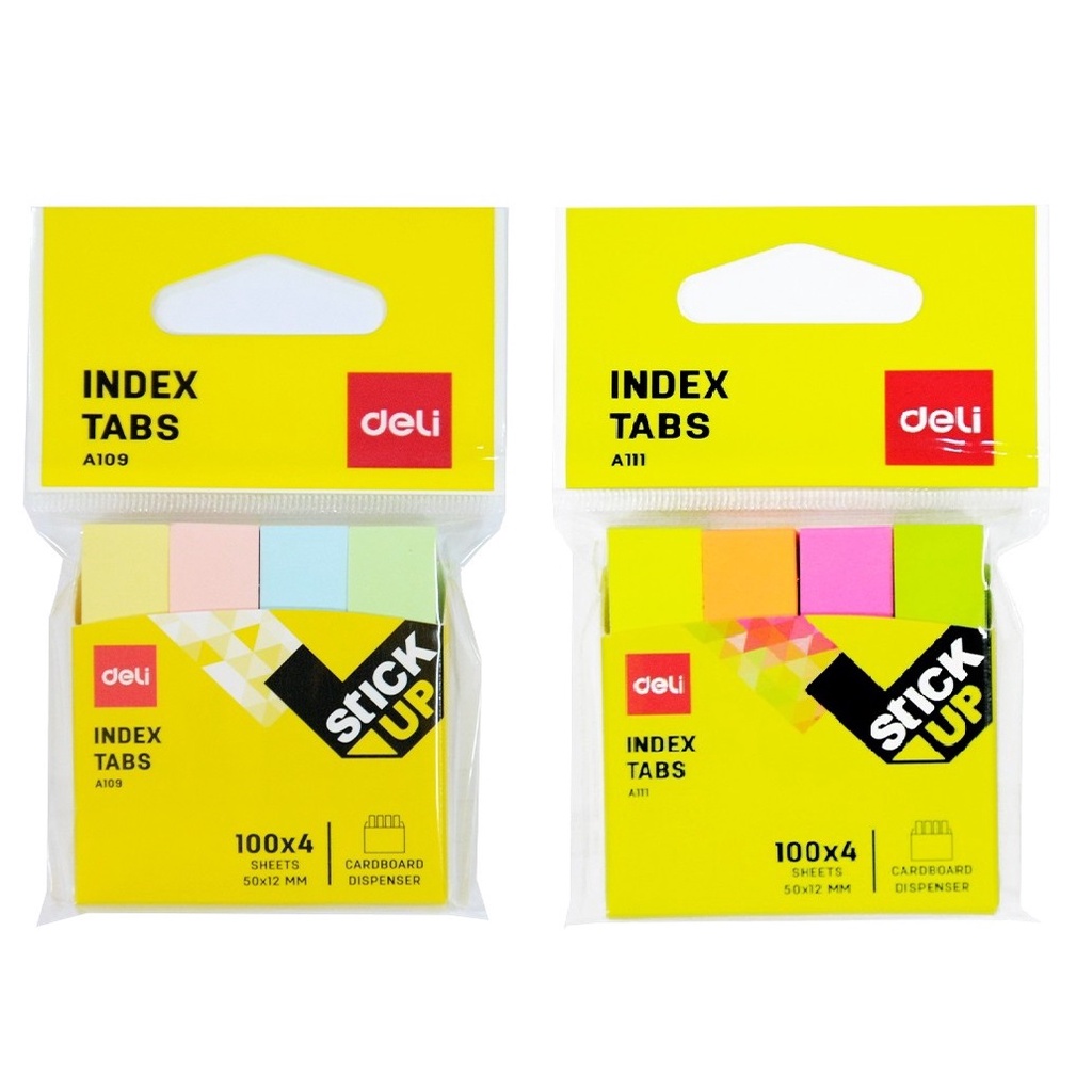 Deli Index Tabs รุ่น A109-A111 กระดาษโน๊ตกาว ขนาด 50X12mm