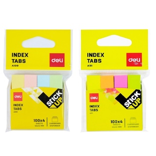 INDEX TABS กระดาษโน๊ตกาว 50X12MM จำนวน 100X4 SHEETS DELI A109-A111