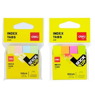 INDEX TABS กระดาษโน๊ตกาว 50X12MM จำนวน 100X4 SHEETS DELI A109-A111