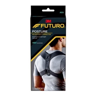 3M Futuro Posture Corrector Adjustable ฟูทูโร่ อุปกรณ์พยุงไหล่ พยุงหลัง สีดำ ปรับกระชับ จำนวน 1 ชิ้น 19985