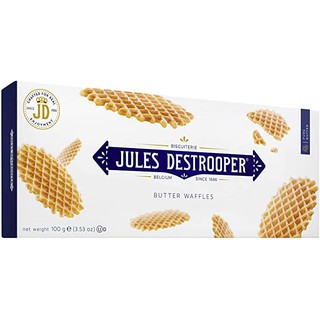 จูลส์ เดสทรูเปอร์ บัตเตอร์ วาฟเฟิลส์ ขายส่ง 10 ชิ้น (Jules Destrooper Butter Waffles) 100 กรัม