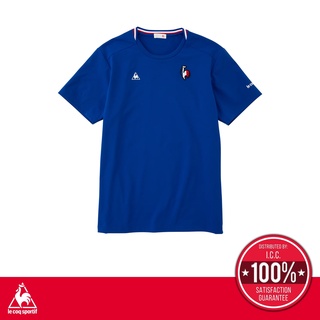 le coq sportif เสื้อเทรนนิ่ง ออกกำลังกาย ผู้ชาย สีฟ้า (T-shirt, เสื้อยืด, เสื้อออกกำลังกาย, lecoq, เลอค็อก)