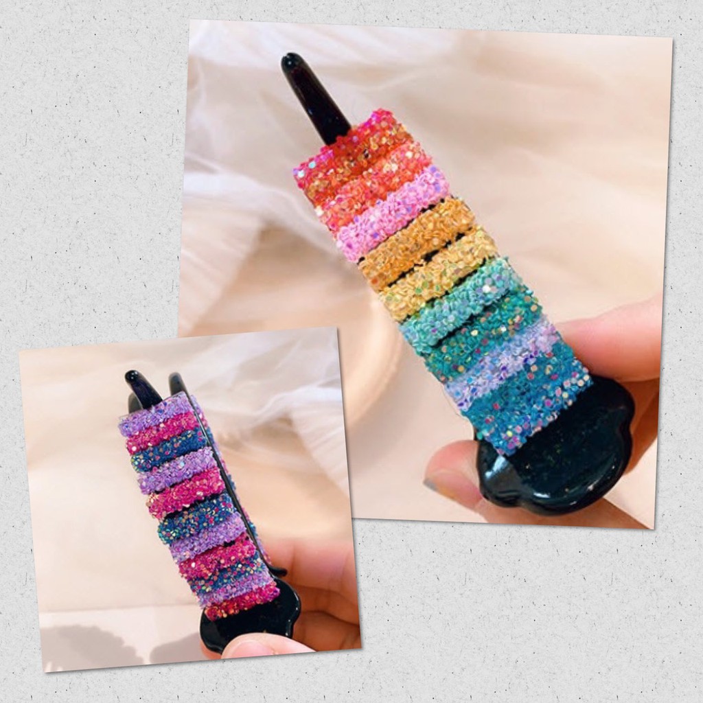 กิ๊บหนีบผม สีรุ้ง กิ๊บติดผม  ที่หนีบผม แฟชั่น งานดีพรีเมี่ยม - รูปที่ 2