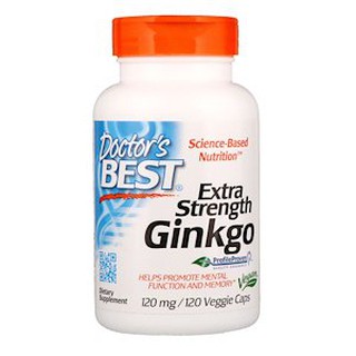 Doctors Best, Extra Strength Ginkgo, 120 mg, 120 Veggie Caps