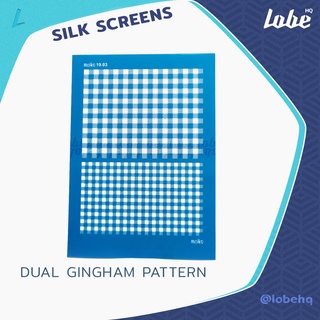 ซิลค์ สกรีนสำหรับทำเครื่องประดับ DIY/ ซิลค์ สกรีนพิมพ์ลาย/ Dual Gingham Pattern Silk Screen/ Moiko Silk Screen