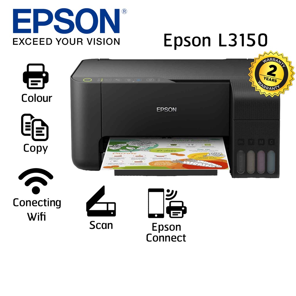 Printer Epson EcoTank L3150 Wi-Fi All-in-One Ink Tank ...