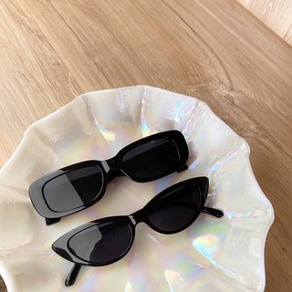 black frame sunglasses ทรงเหลี่ยม/แคทอาย