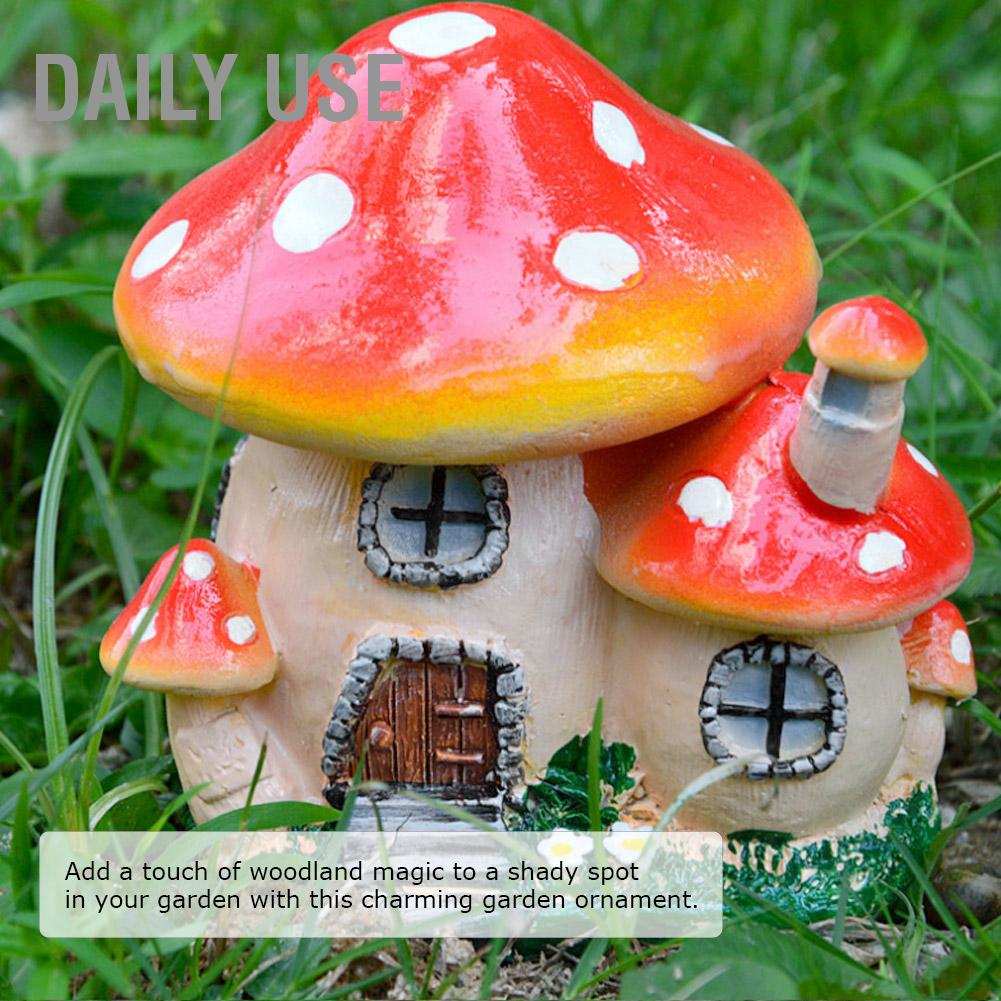 บ้านเห็ดเรซิ่นจิ๋วสําหรับตกแต่งบ้านตุ๊กตา