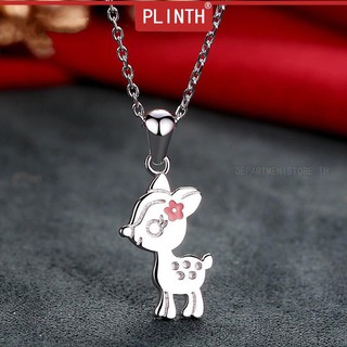 PLINTH จี้เงินแท้ 925 จี้ Sika Deer ทรงกระดูกไหปลาร้าสั้น1750