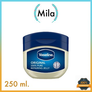 Vaseline 100% Pure Reparing Jelly Original 250 ml. ผลิตภัณฑ์บำรุงริมฝีปาก และผิวกาย