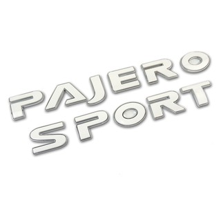 Logo โลโก้ 3D PAJERO SPORT 11 ชิ้น สีขาว สำหรับ Mitsubishi Pajero Sport Montero ปี 2015-2018