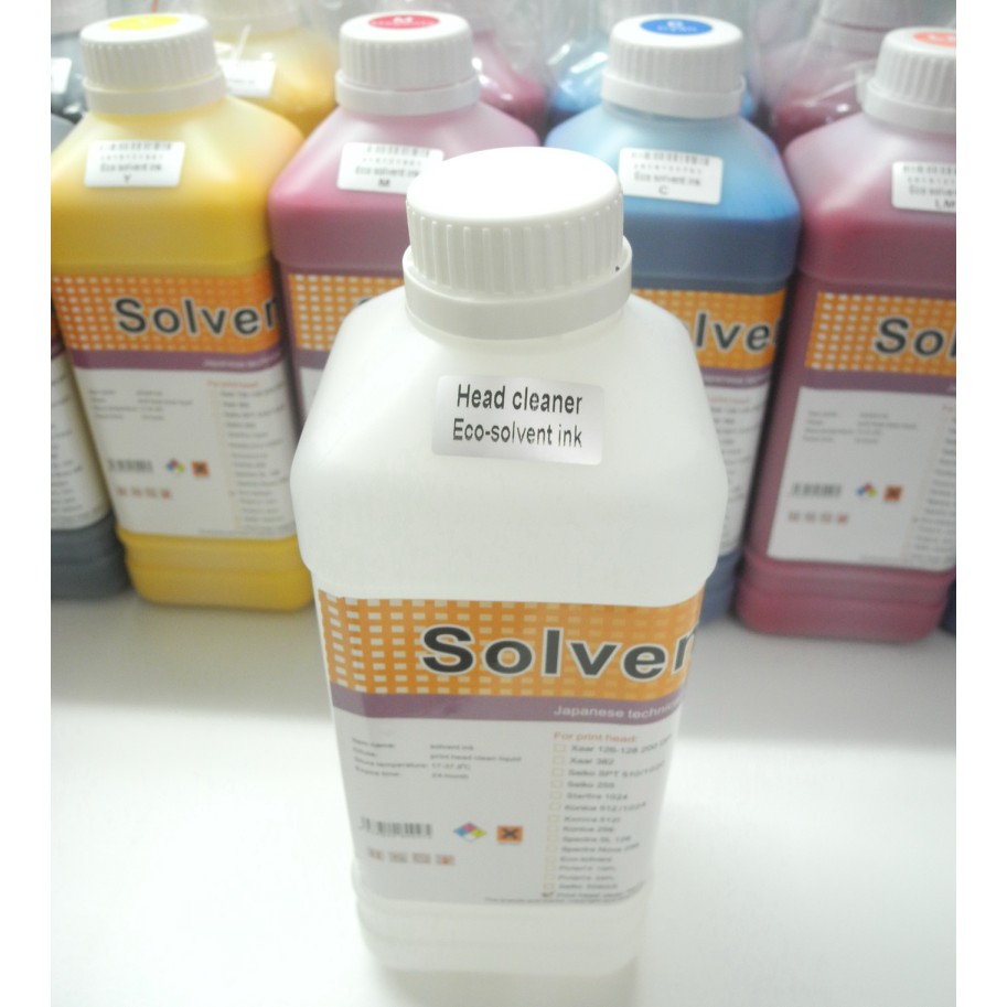 น้ำยาล้างหัวพิมพ์ Eco solvent ขนาด 1 ลิตร (ขวดละ 450 บาท)