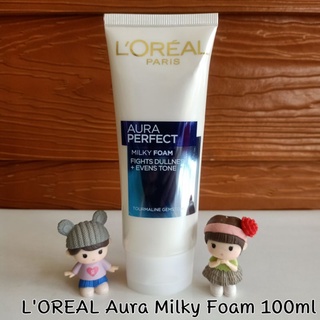 ลอรีอัล ไวท์ เพอร์เฟ็คท์ โฟมล้างหน้า มิลค์กี้ โฟม 100 มล. LOREAL White Perfect  Milky Foam 100 ml.