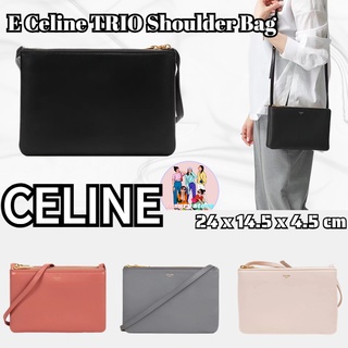 CELINE Celine / TRIO หนังแกะ / กระเป๋าสะพายข้าง / กระเป๋าคลัช / หญิง / ยุโรปสั่งของแท้ 100% / นำเข้า